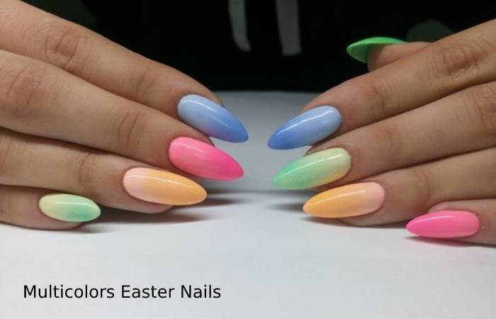 Multicolors Easter Nails