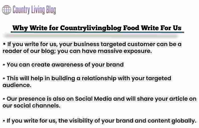 Why Write for Countrylivingblog Food Write For Us
