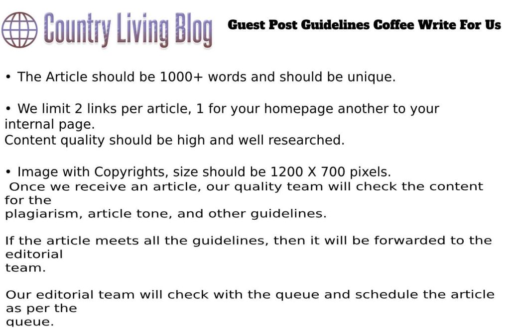 Guest Post Guidelines – Coffee Write For Us