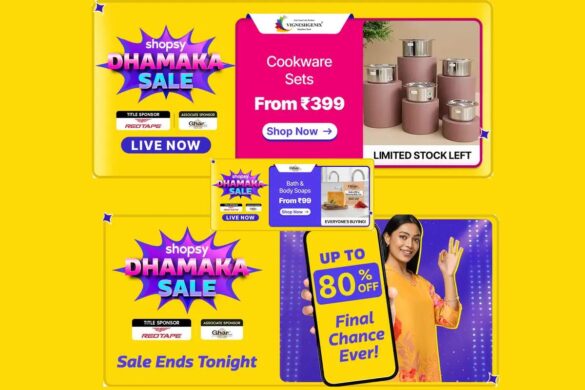 Shopsy app home decor products including planters and curtains for Indian living rooms